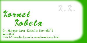 kornel kobela business card